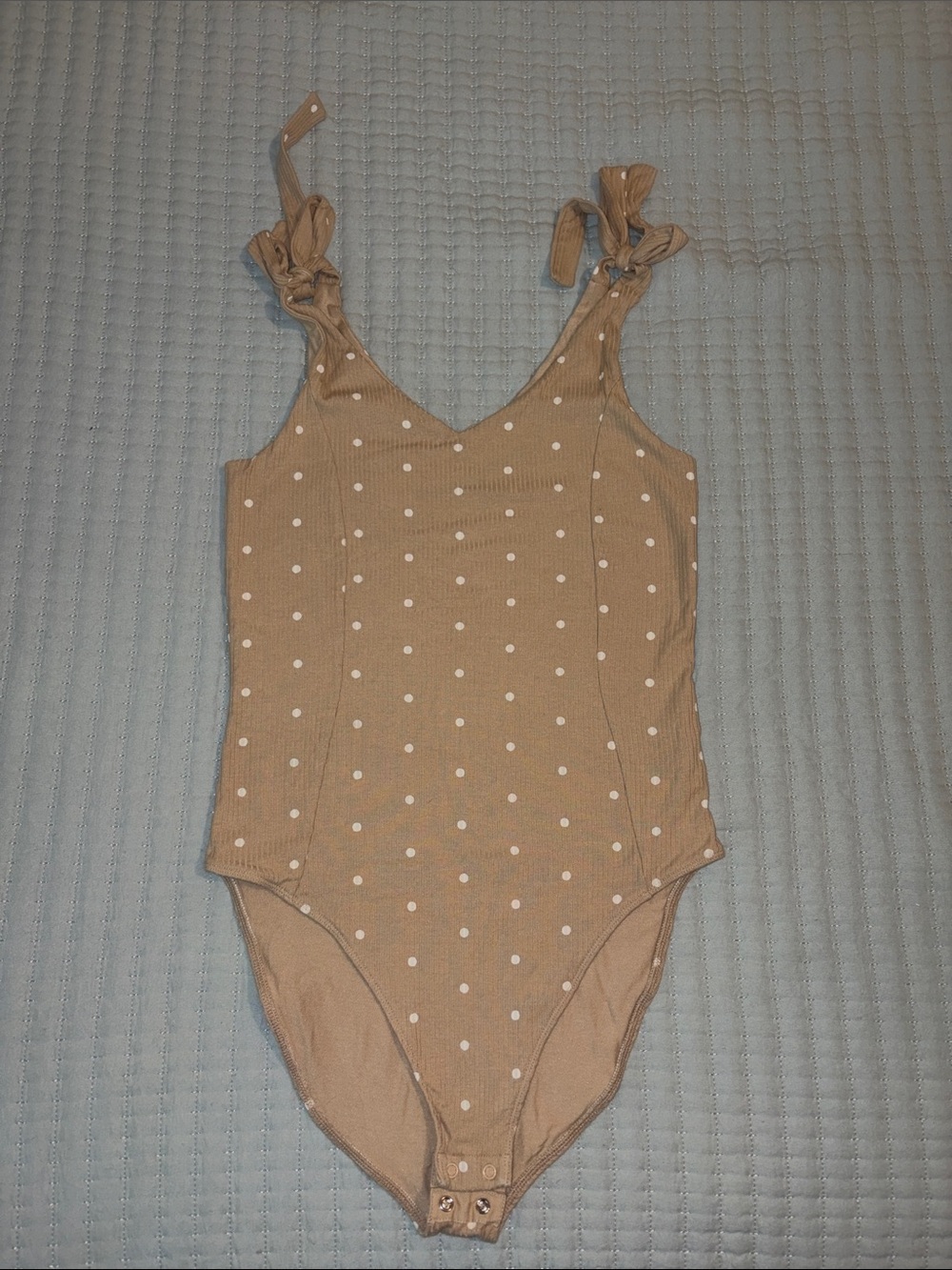 Old Navy Beige Polka Dot Women's Bodysuit